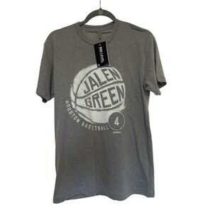 500 Level Jalen Green Houston Basketball Shirt Mens Small Grey NBA Rockets New